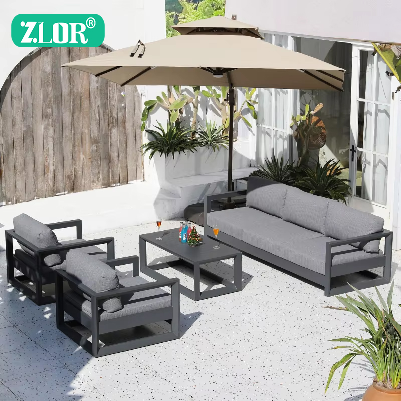 Outdoor Furniture Luxury - Luxuriöse Aluminium-Outdoor-Sofagarnituren Garten-Sofa Luxus-Couches Terrassen-Möbel Hochwertige