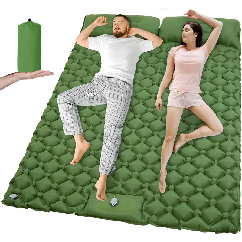 Outdoor Daybed Furniture - Hochwertige Outdoor-Camping-Doppel-Luftmatratze Ultra-Breite Schlafmatte Ultra-Leichtes Klappbett