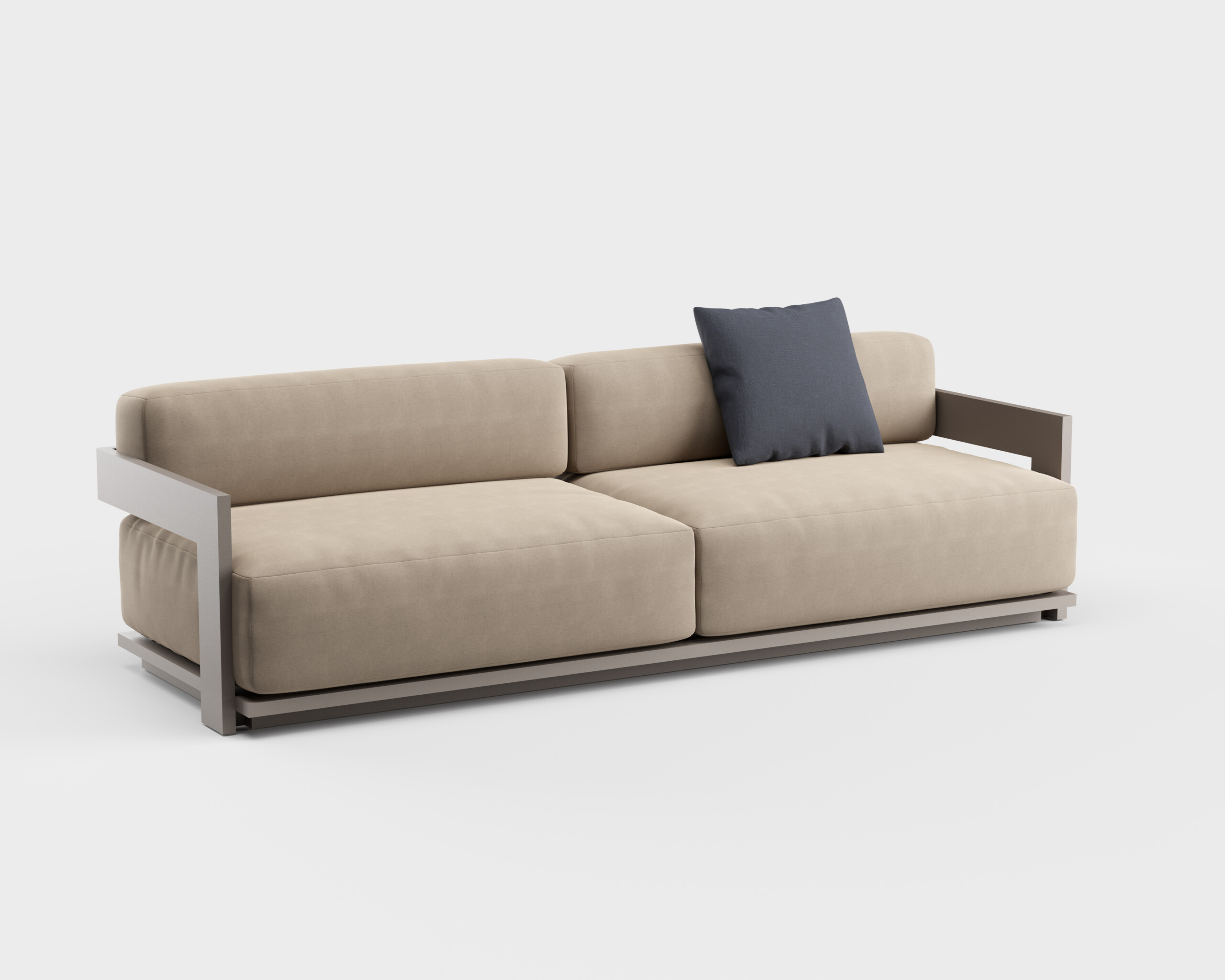 Outdoor Furniture Luxury - Luxuriöses Outdoor-Aluminium-Sofa-Set, Moderne Metall-Terrassenmöbel, 5-teilige Garten-Sitzgruppe