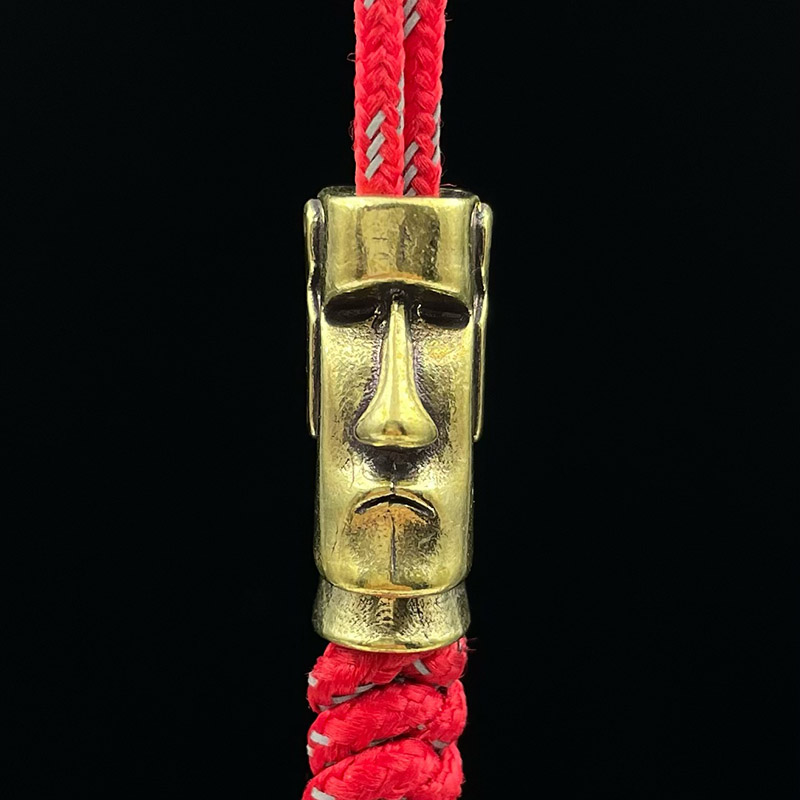 Outdoor Furniture Diy - Messing-Osterinsel-Steinwächtermesser-Perlen, gewebtes Paracord-Lanyard, Schlüsselanhänger, Outdoor-EDC-Regenschirmseil, DIY-Zubehör