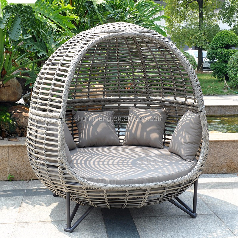 Outdoor Daybed Furniture - Nordic Patio Baldachin-Tagesbett Outdoor-Loungesessel Sofa Garten