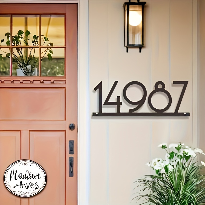 Outdoor Furniture Metal - Personalisiertes Handgefertigtes Metall-Adressenschild Wandmontage Hausnummernschild Langlebige