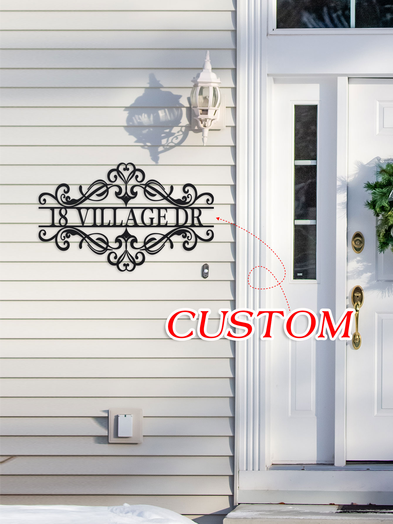 Outdoor Furniture Metal - Personalisiertes Namensschild aus Metall – monogrammiertes