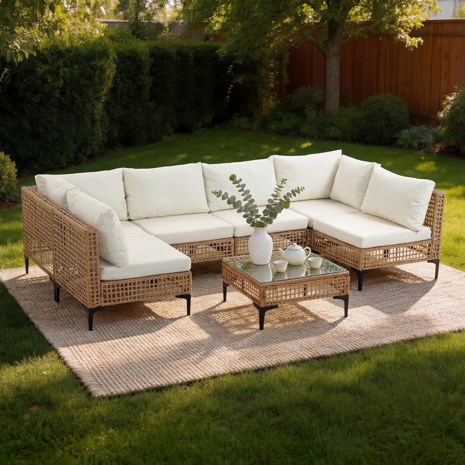 7-teiliges Outdoor-Terrassenmö – Outdoor Furniture Luxury Bewertung und Preis