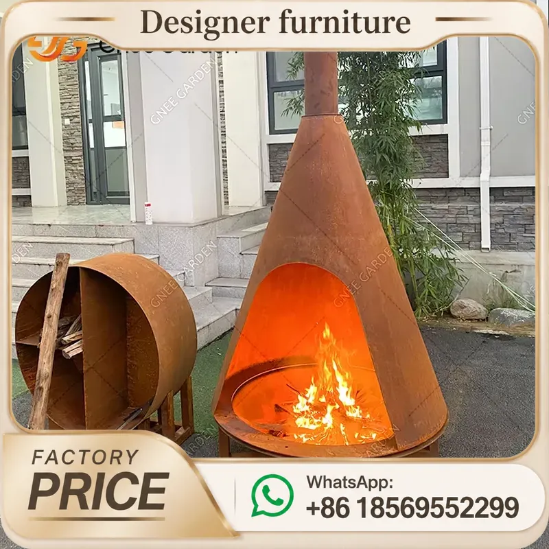 Tragbarer Holzpellet-Ofen mit  – Outdoor Furniture Metal Bewertung und Preis