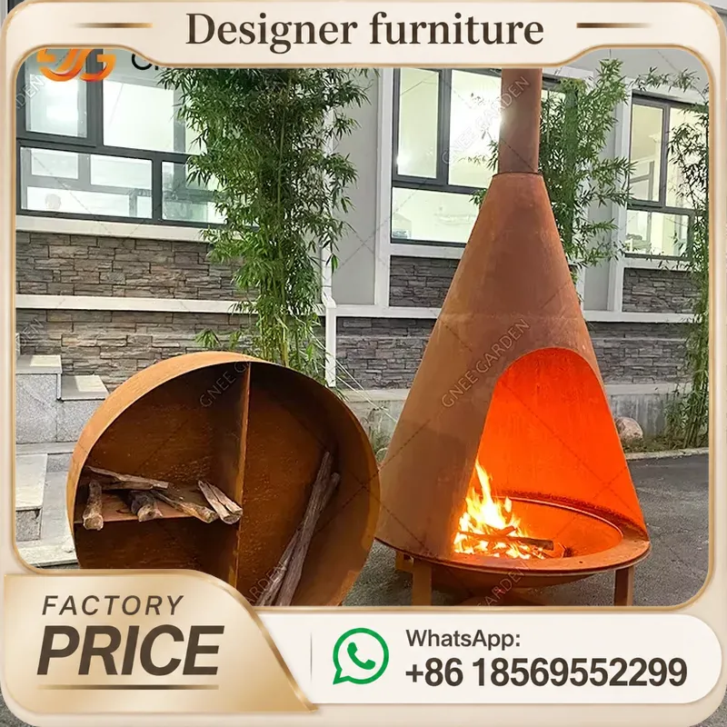 Tragbarer Holzpellet-Ofen mit  – Outdoor Furniture Metal Bewertung und Preis