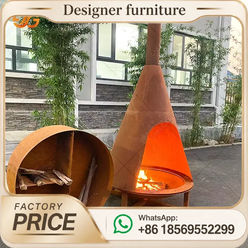 Tragbarer Holzpellet-Ofen mit  – Outdoor Furniture Metal Bewertung und Preis