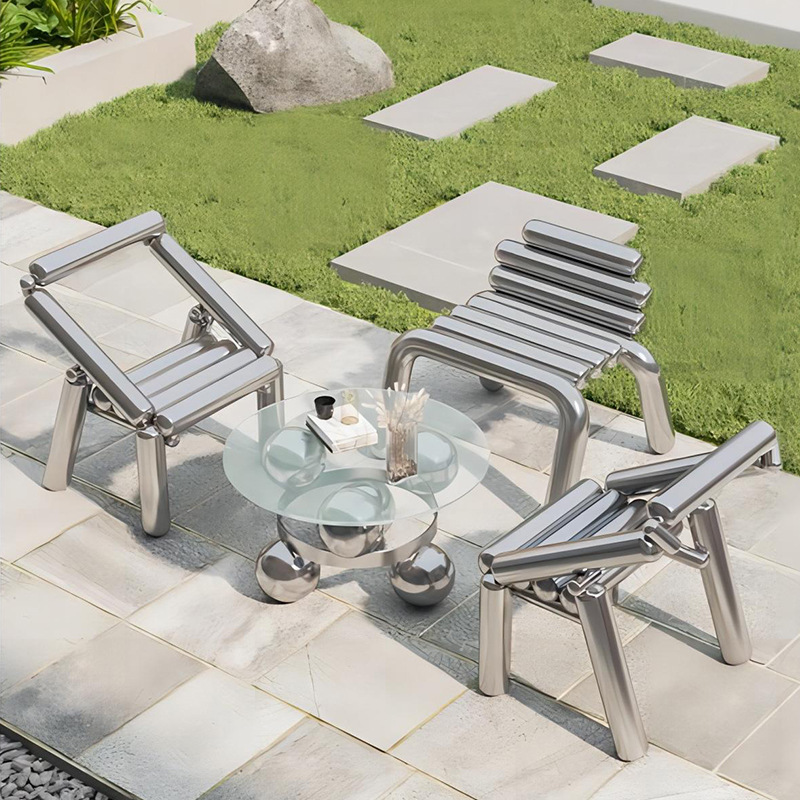 Edelstahlstuhl, leichter, luxu – Outdoor Furniture Metal Chairs Bewertung und Preis