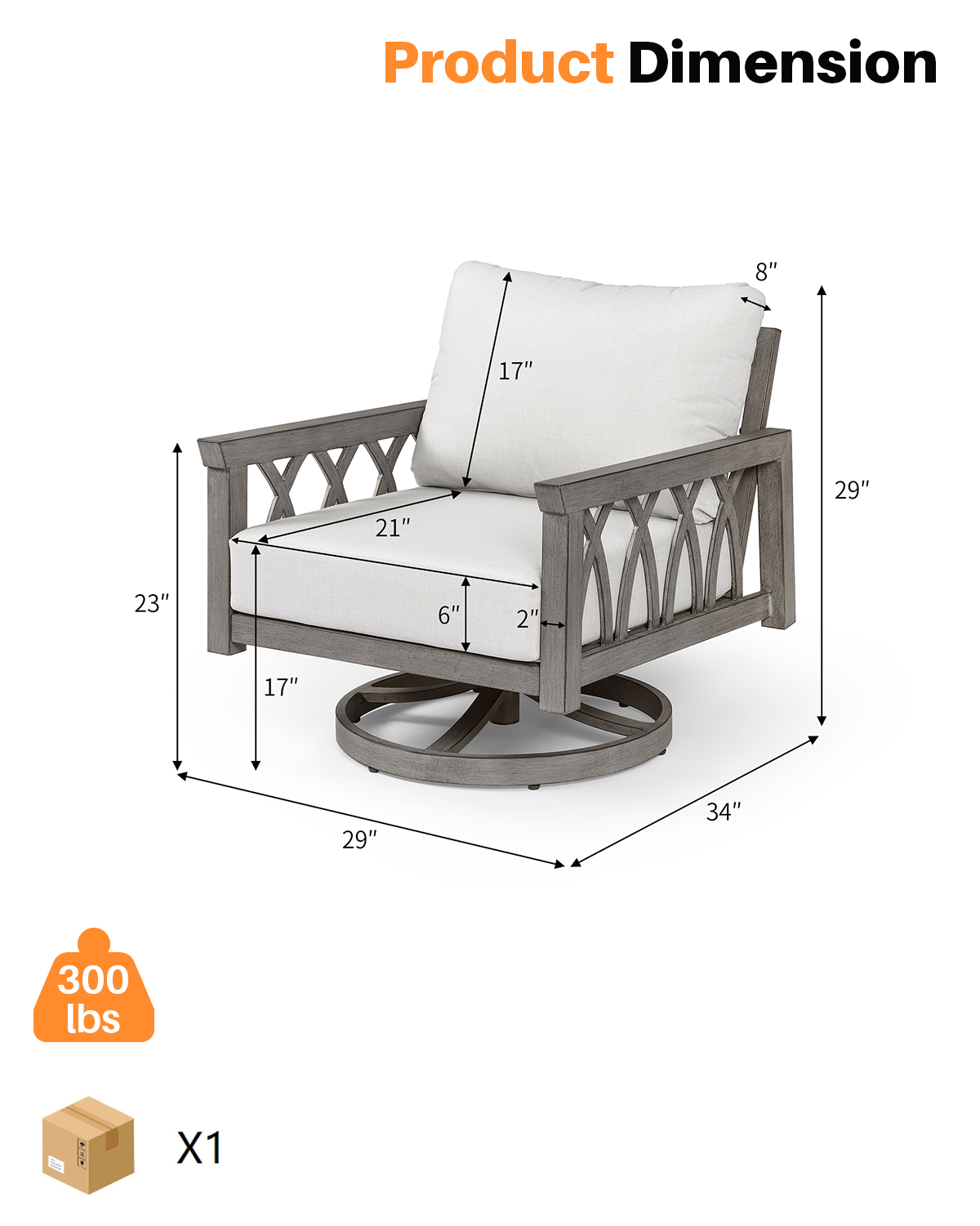 SeeHill Drehbarer Aluminium-Se – Outdoor Furniture Metal Chairs Bewertung und Preis
