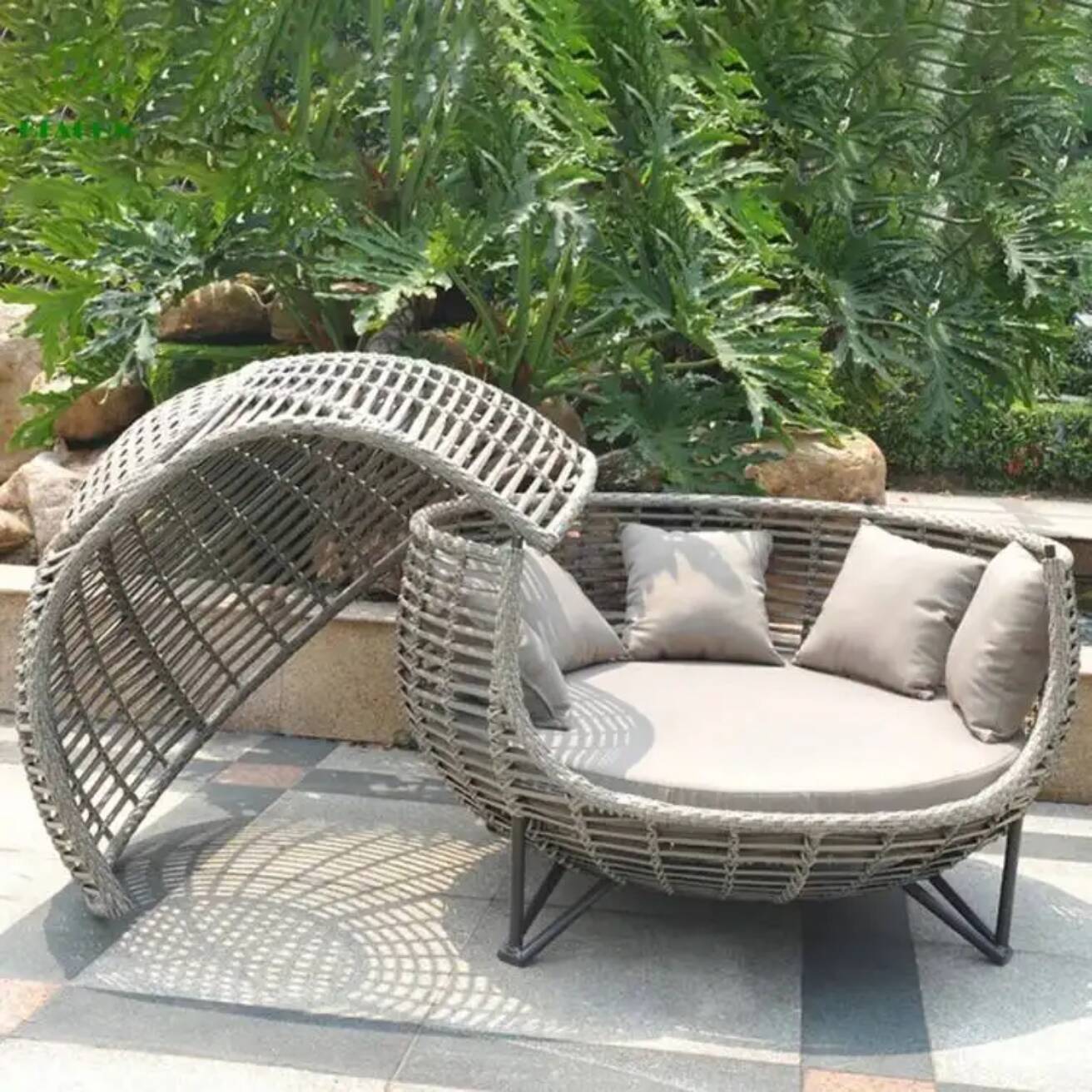 Nordic Patio Baldachin-Tagesbe – Outdoor Daybed Furniture Bewertung und Preis