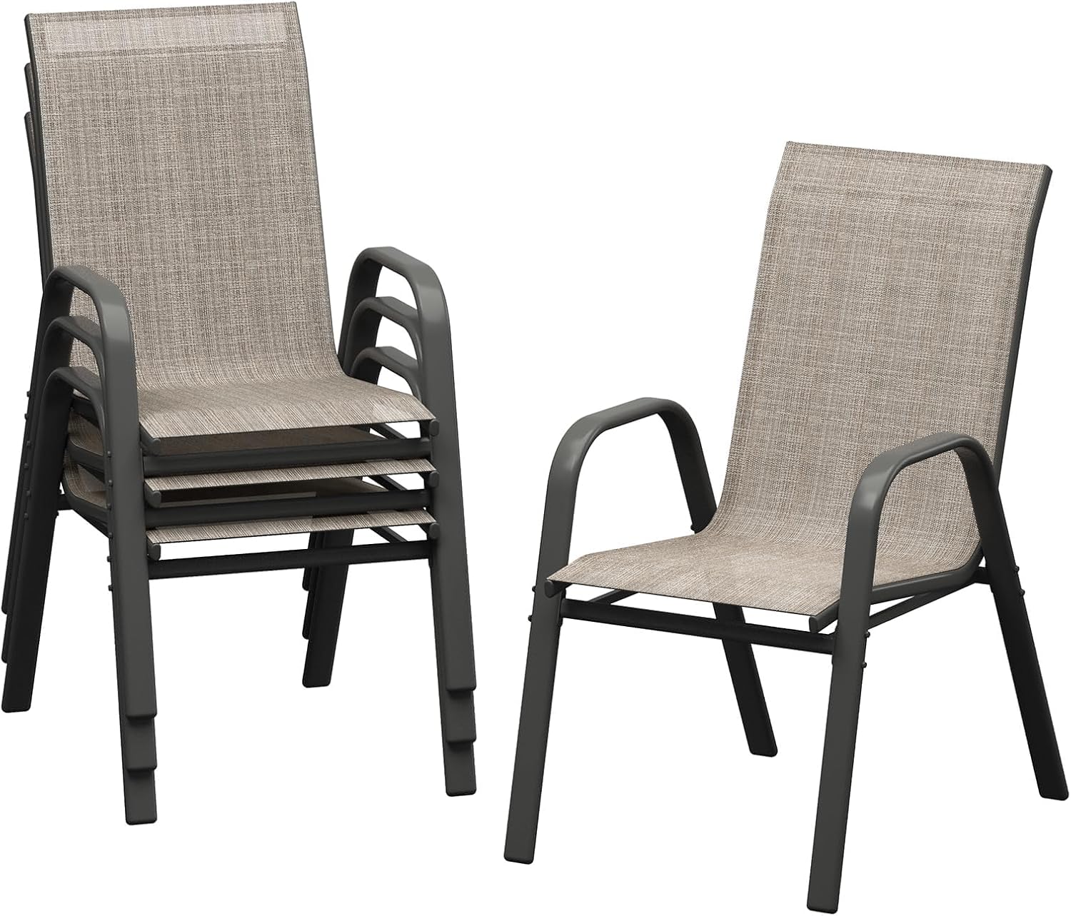 Terrassen-Esszimmerstühle, 4er – Outdoor Furniture Metal Chairs Bewertung und Preis