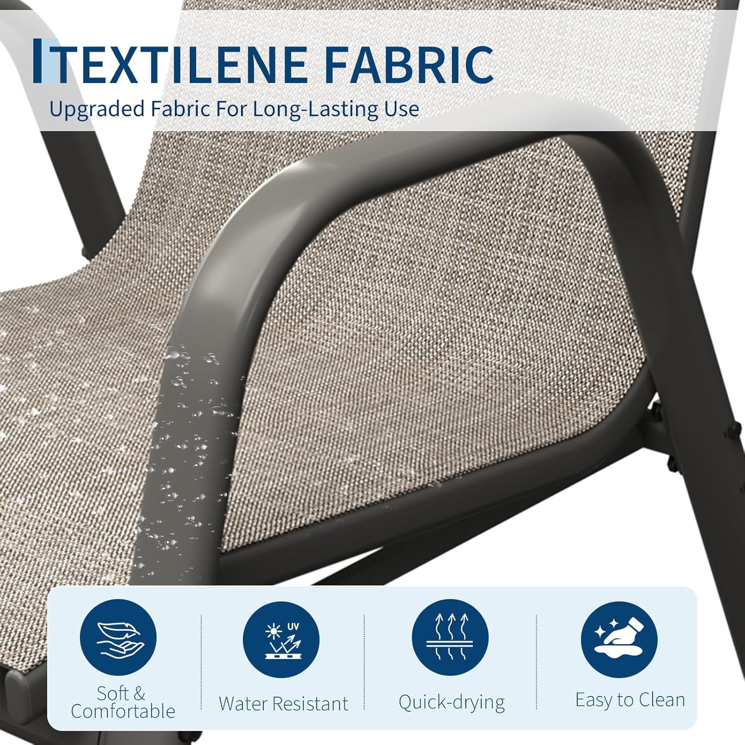 Terrassen-Esszimmerstühle, 4er – Outdoor Furniture Metal Chairs Bewertung und Preis